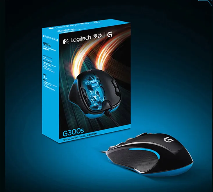 Mouse Logitech G300s Gaming Óptico Com Fios - 9 Botões RGB
