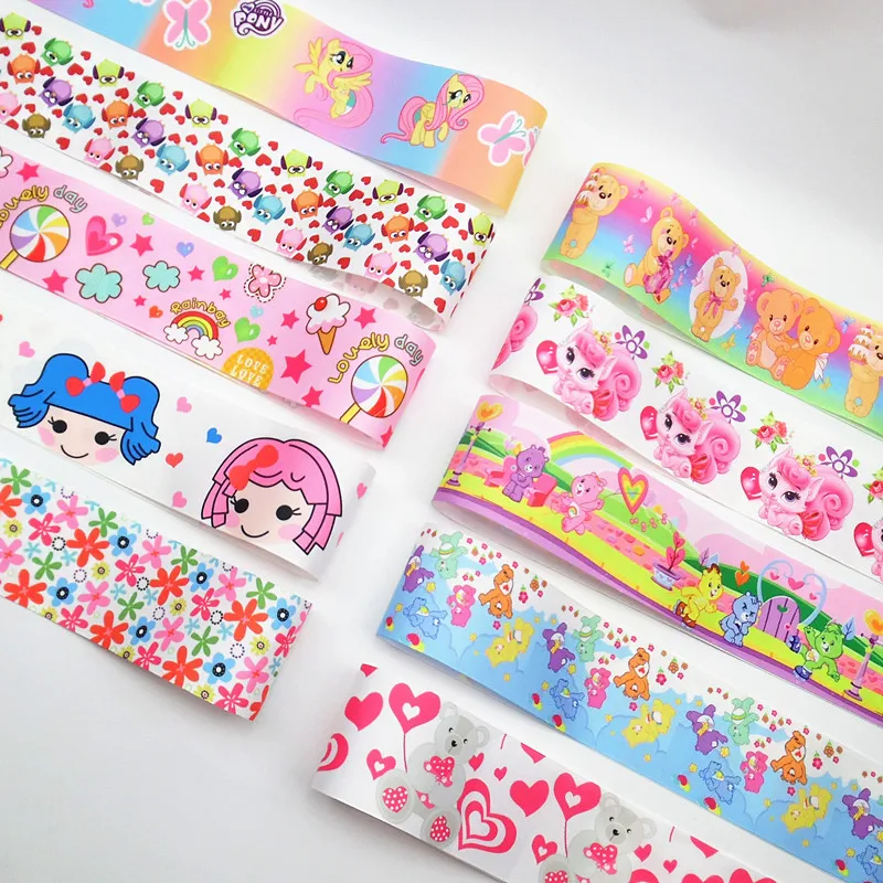 Factory Custom Printed Grosgrain Ribbon  Webbing Satin Bows Digital Printing Ribbon