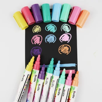 Liquid Chalk Markers for Kids Washable, Dry Erase Pens for School, Menu Board & Car Window Glass, Erasable Chalkboard Pen Pack