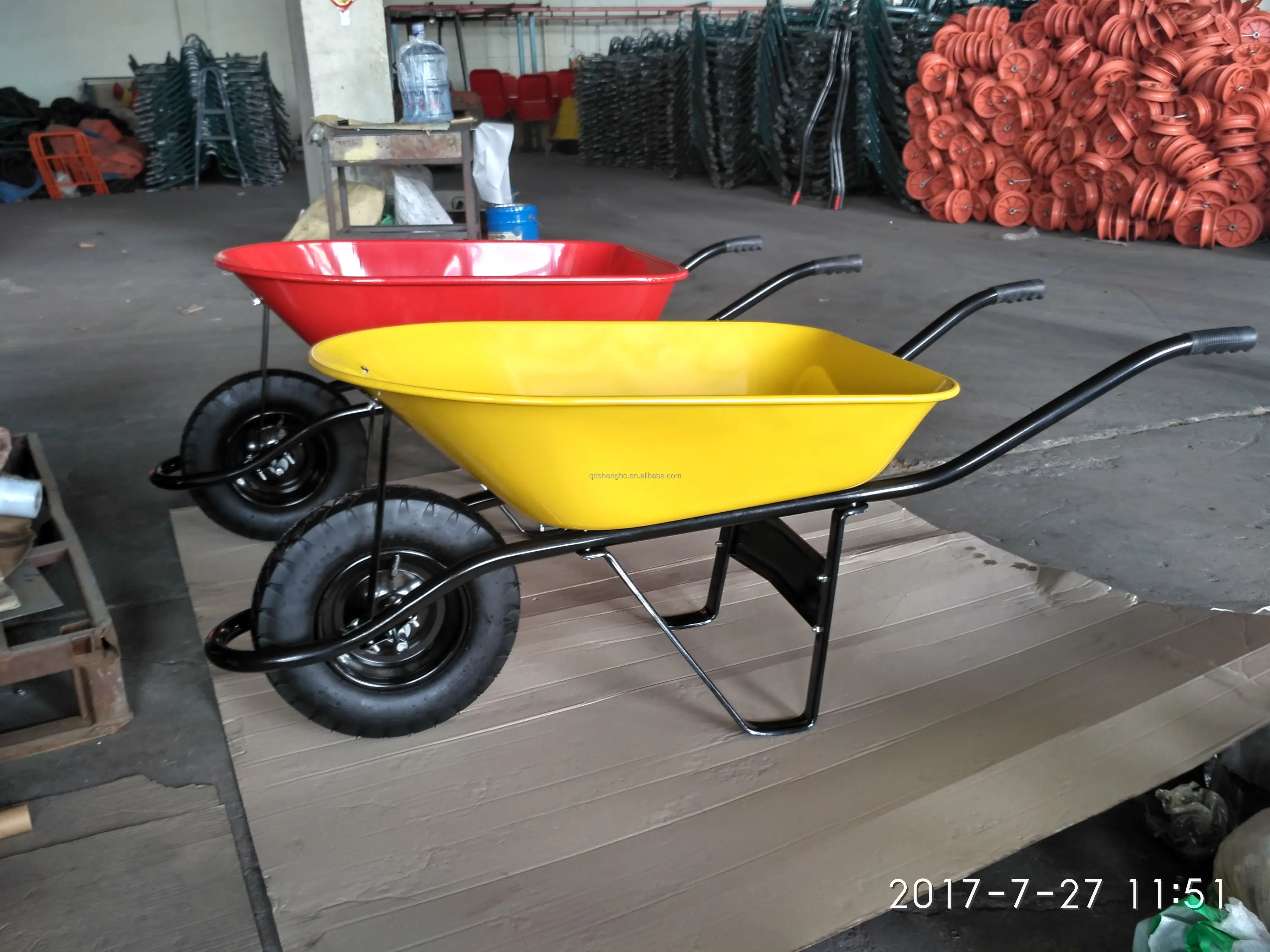 Wheel Barrow For South America Load 150kg 80l 4.008 Inch Pneumatic