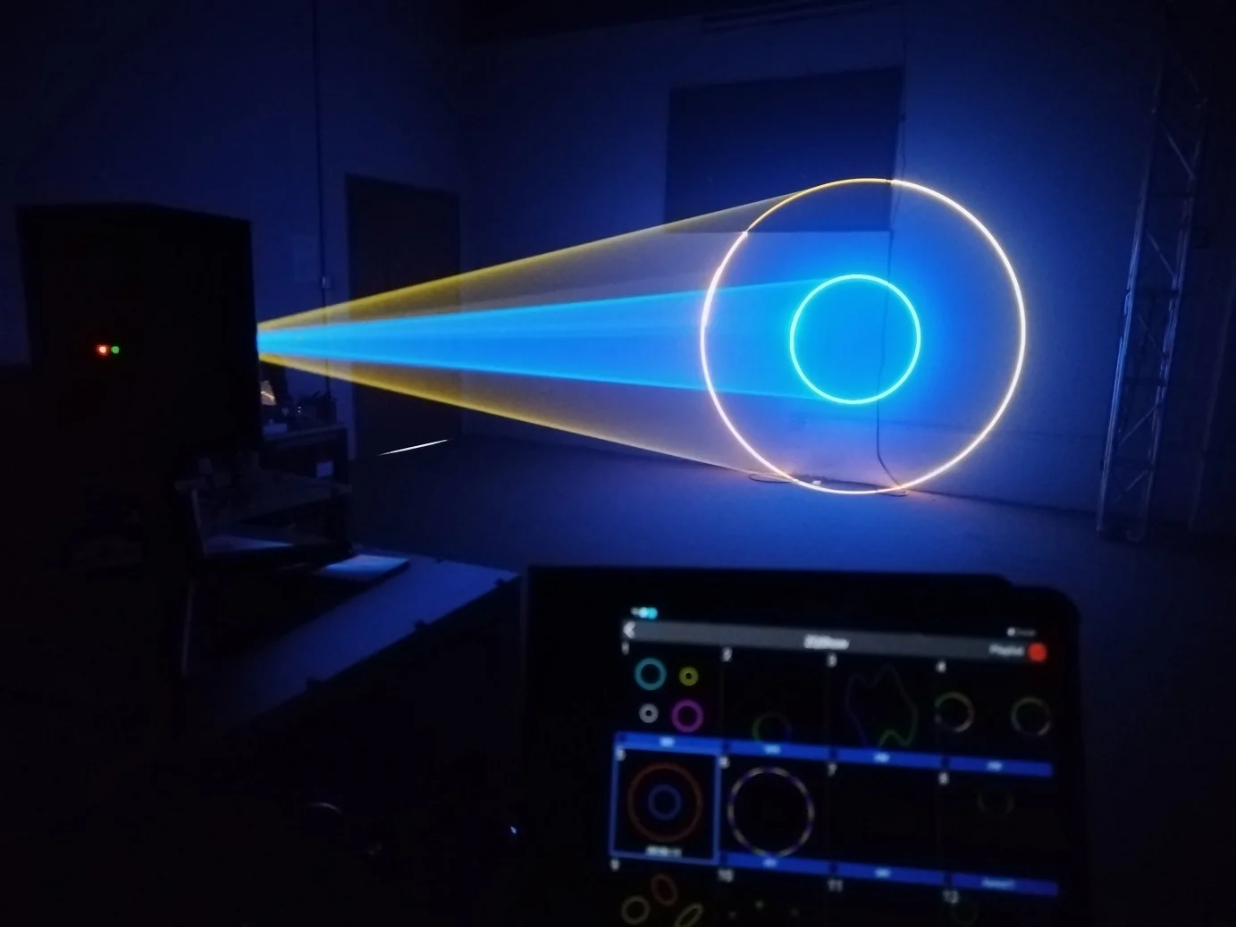 Layu 3w Rgb Laser Cube Light App Wifi Control Portable Dj Party Mapping