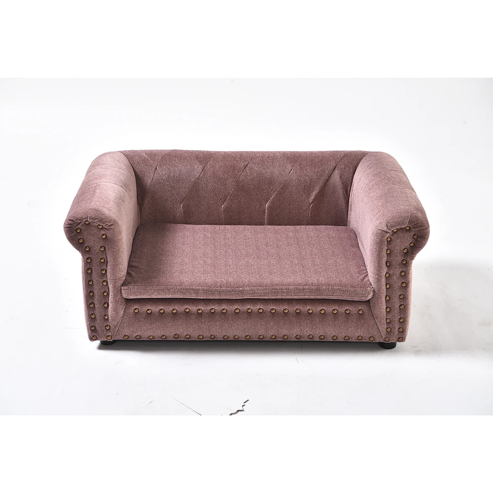 Petstar Ultra Luxurious Velvet Upholstered Handmade Elevated Sofa Pet