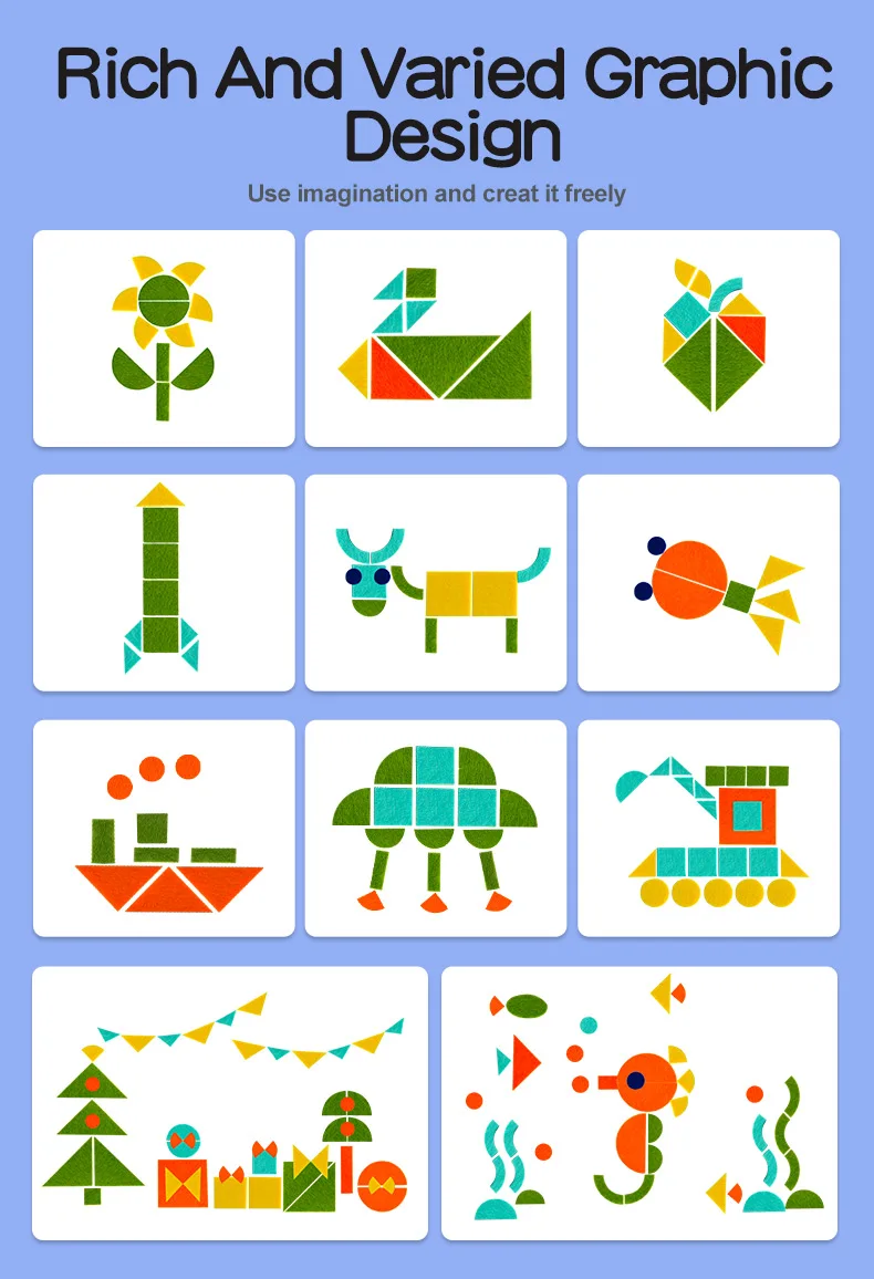 Brain Training Puzzle Soft Felt Animal Stickers Children Jagsaw Educational Toys