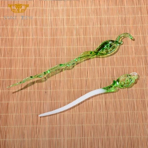 Crystal Glass Women Sword Hair Stick Chopstick Hair Clip Pin Handmade Phoenix Headwear Hair Accessories