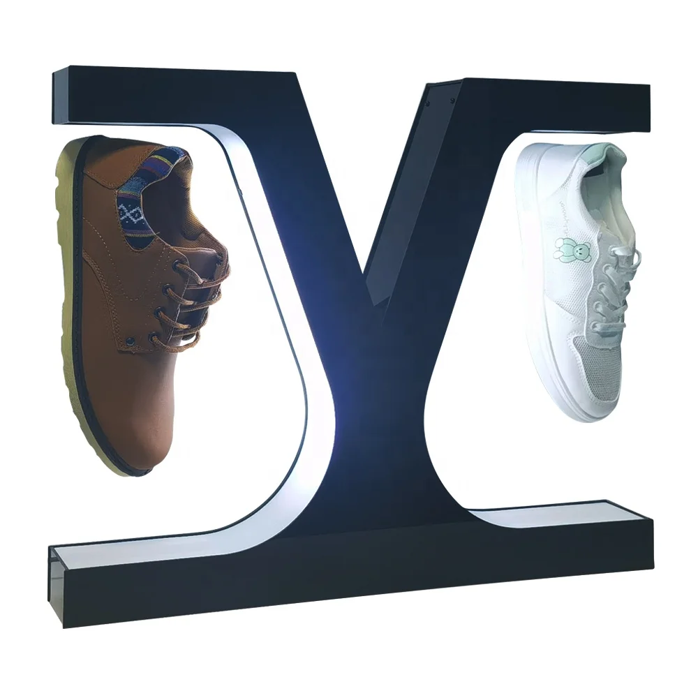 Support Lévitation Magnétique Chaussures – Écran Flottant LED 16 Couleurs, Prise EU, Présentoir Design Pour Sneakers Et Déco Maison