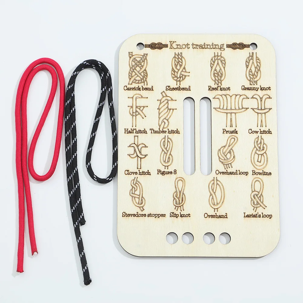 Planche D'apprentissage Des Nœuds En Bois – Pour Nœud De Récif, Carré, Survie, Escalade, Outdoor – Facile à Transporter