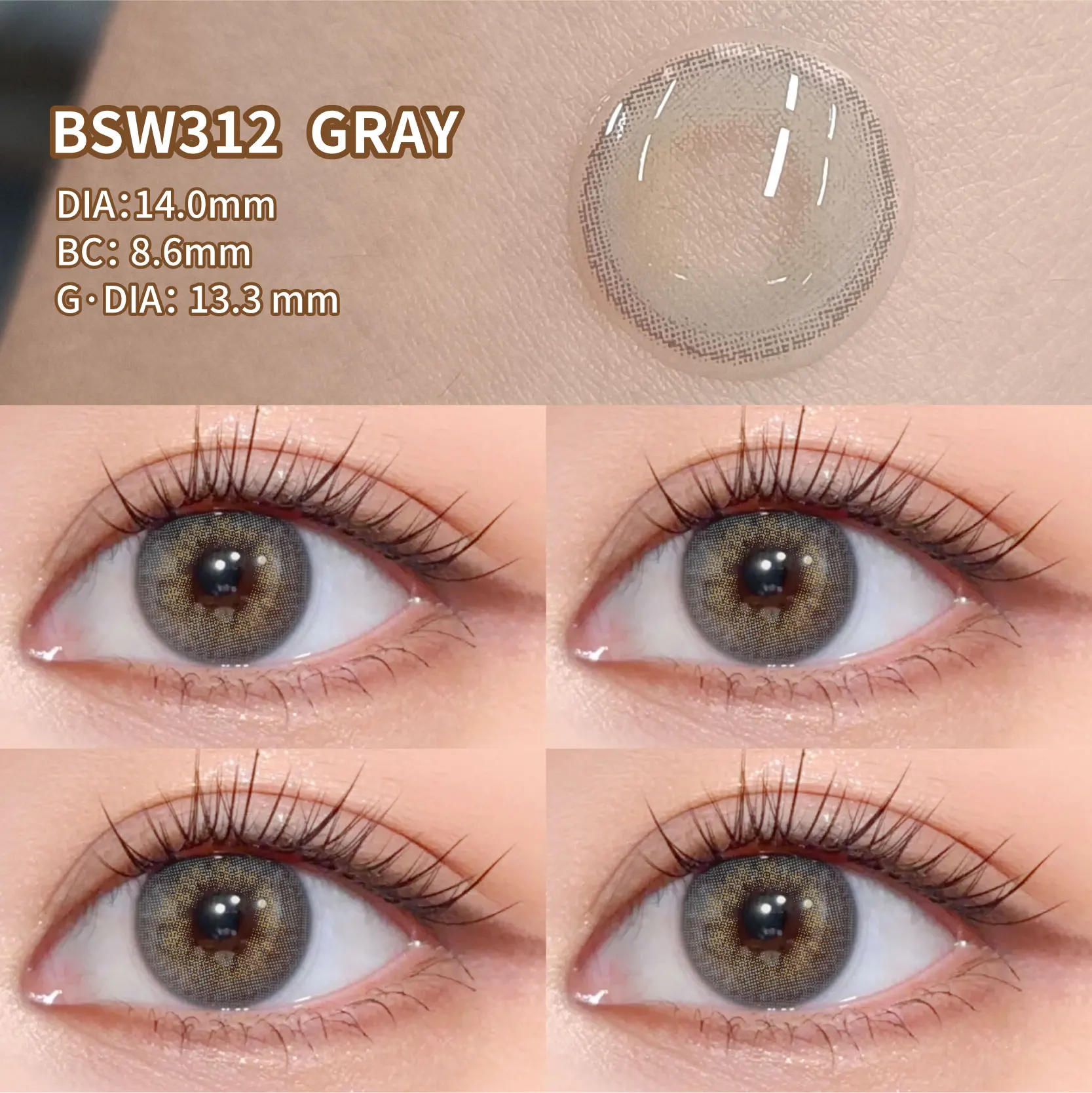 Big Eye Natural Looking Lady Color Contact Lens High Quality Women Eye Lenses Color Contact Lenses for Eyes