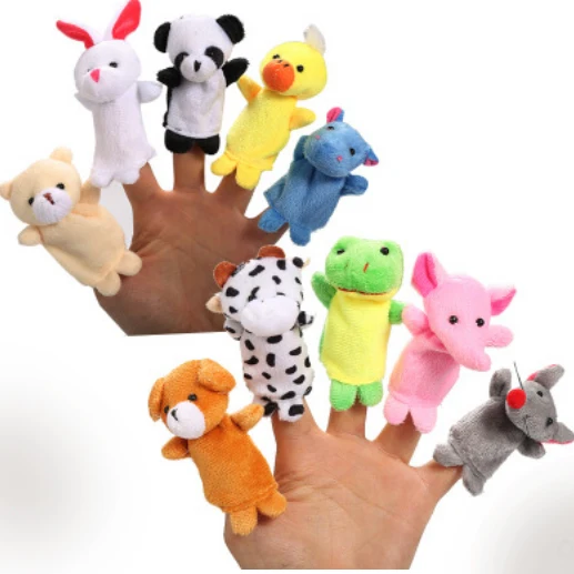 Custom Dinosaur Hummingbird Unicorn Plush Animal Gloves Finger Puppet Gloves Plush Toys