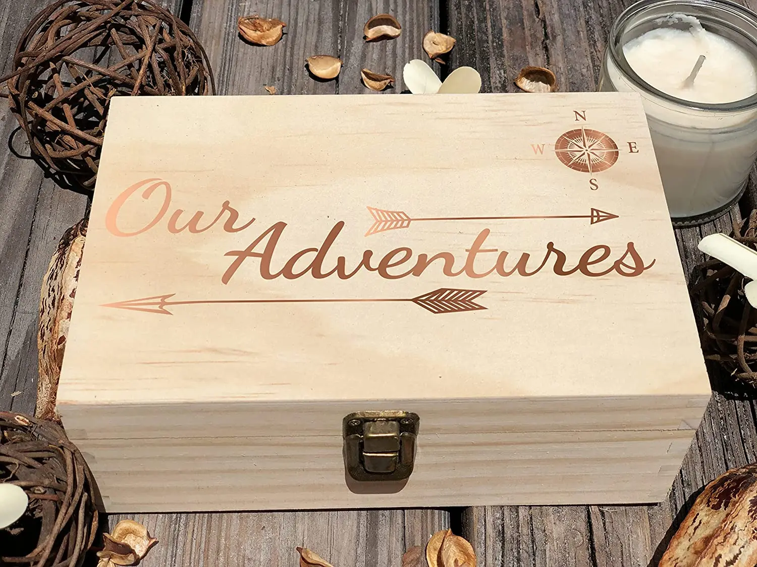 Adventures 5th Anniversary Gift - Customized Wooden Keepsake