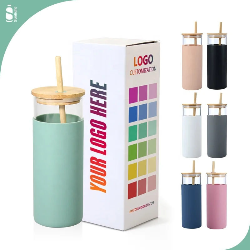 custom drinking glasses silicone sleeve water