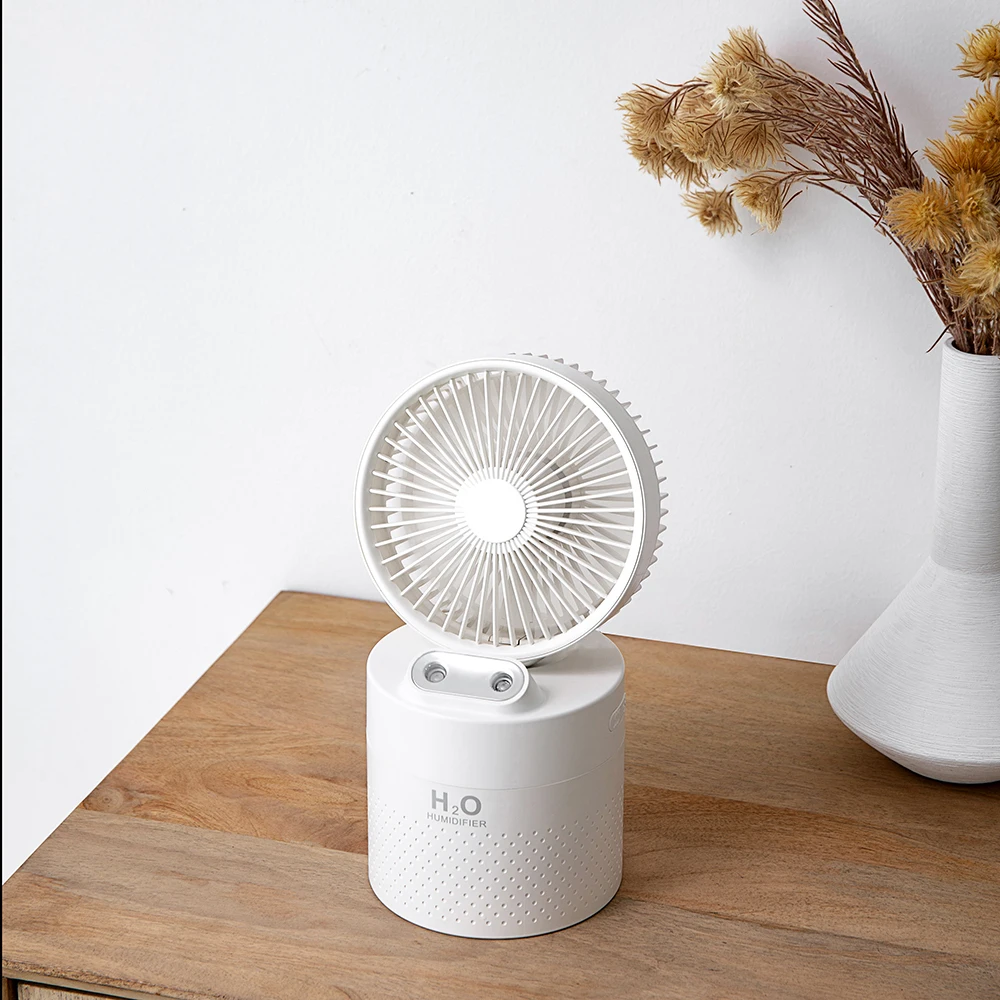 Portable Water Mist Fan Humidifier USB Rechargeable Battery Table Small Air Cooling Fan for Summer Air Cooler Conditioner Fan