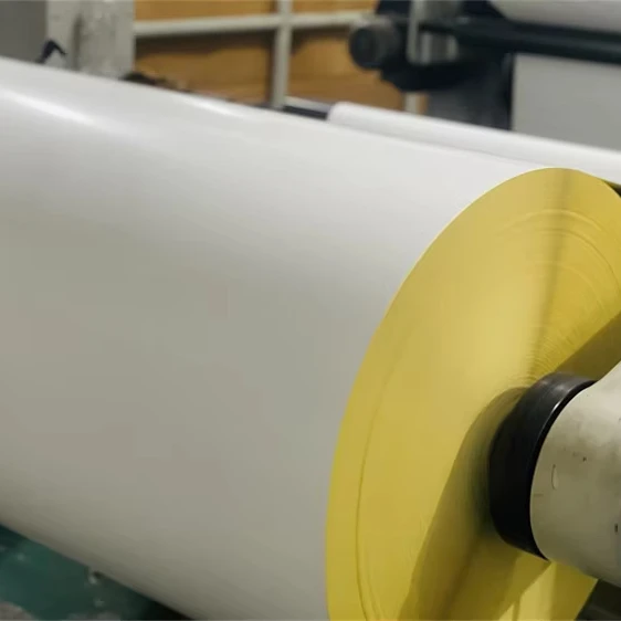 Custom Thermal Self-Adhesive Paper Jumbo Rells Top Coated Sticker Direct Thermal Label Jumbo Roll with 50g 60g Yellow Glassine