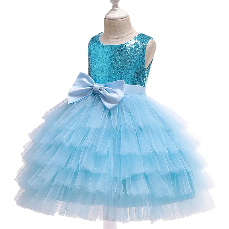 Hot Sale Fashion Design Layered Kids Princess Dresses Sequined Kids ...