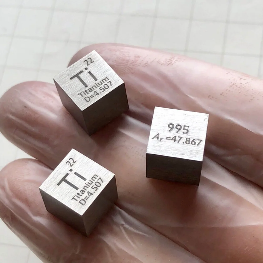Collection 10 Cubes D'éléments Métalliques (Tungstène, Carbone, Fer...) - 1 Pouce - Neuf