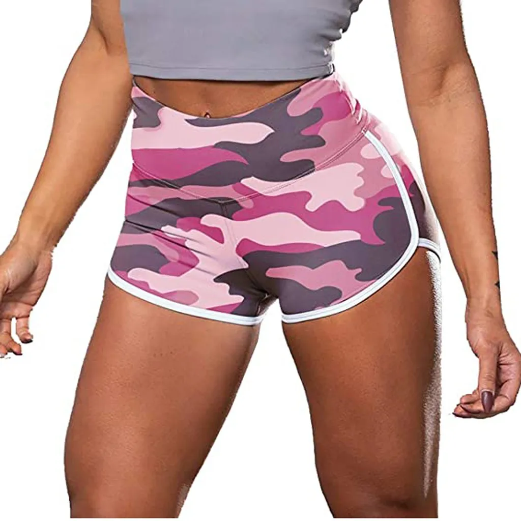 pink camo booty shorts