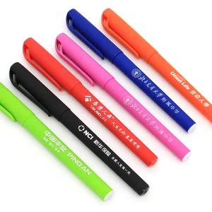 Wholesale Custom Logo for Advertising Cheap Plastic Pens Promotional Gifts Business Colored Spray Glue Personalized Gel Pen