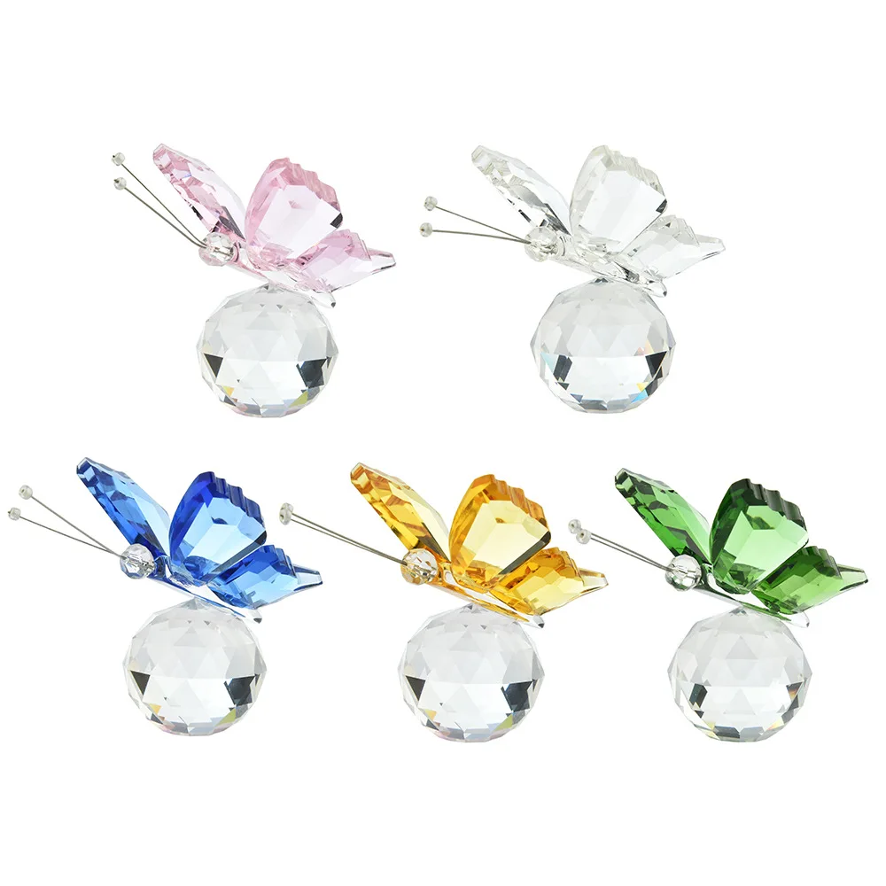 New Design Wholesale souvenirs small gifts creative home decoration crystal butterfly crafts 3d butterfly ornaments manufacture