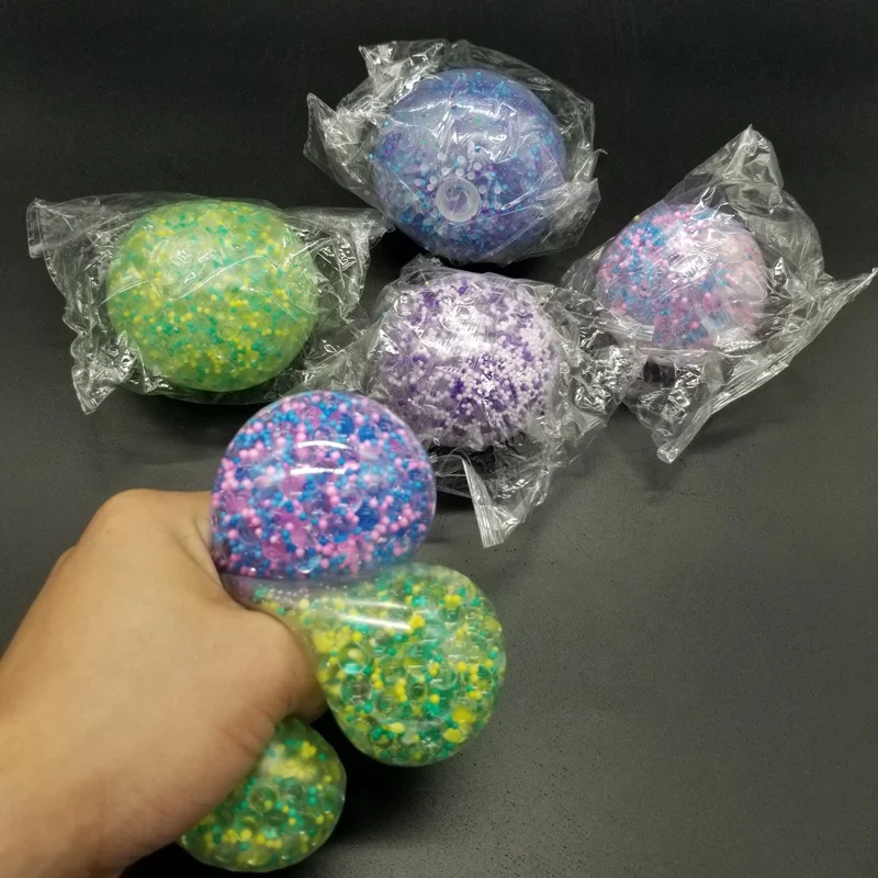 Лидер продаж, мягкие разноцветные пластиковые шарики-желе из ТПР, 6 см, шарики-антистресс из вспененного материала