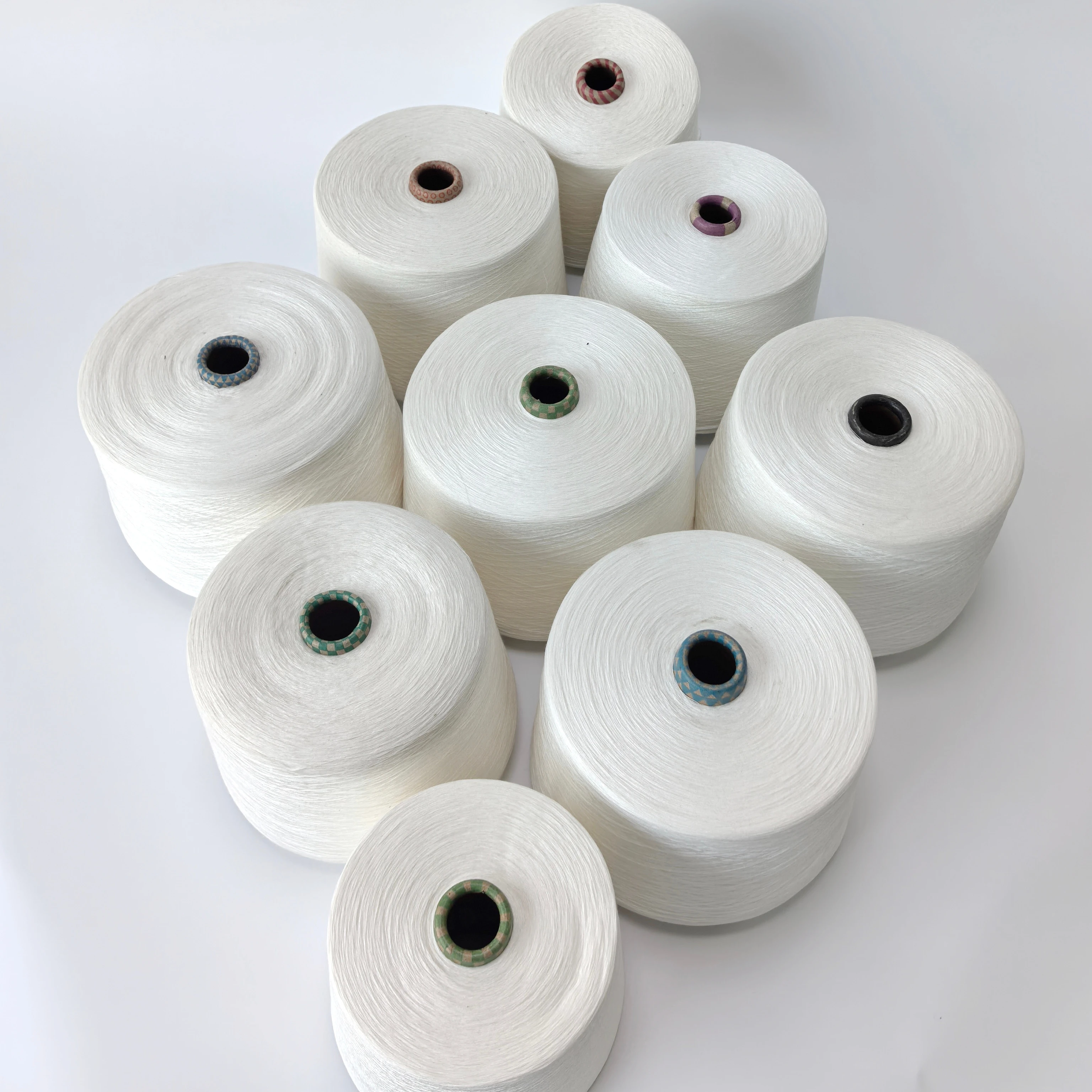 Ne21/1 Siro Compact High Tenacity 100% Virgin Viscose Rayon Yarn Embroidery Sewing Direct Factory Sale for Weaving Hand Knitting