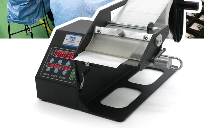 Paper Label Counting Machine Bsc 120mm Sticker Label Dispenserwith Counter Automatic Sticker Roll ...