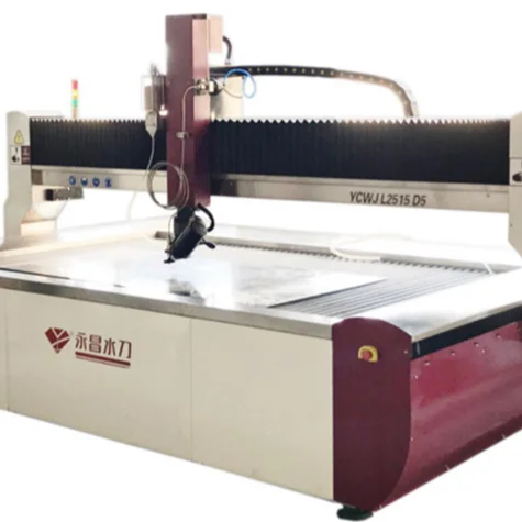 CNC 5 Axis Marble Granite Ceramic Tile Water Jet Cutting Machine With Bevel Cutting 10 Degrees