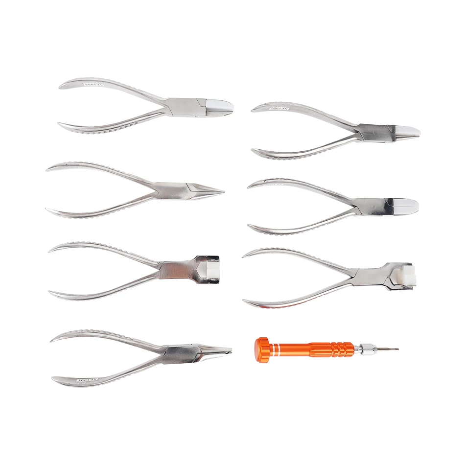 Multi Function Silhouette Glasses Plier Set Temple Rim Brigade Adjusting Pliers Eyeglasses Repair Hand Tool Screwdriver