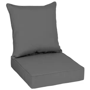 Customized 24*24*4in Memory Foam Lumbar Pillow Seat Cushions Quilted Washable Outdoor Recliner Chair Cushions for Garden Patio