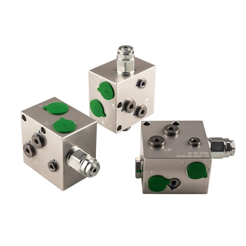 ZW Factory Custom 20-240L Flow Hydraulic Manifold Block Unloading Valve Block Flow Priority Valves