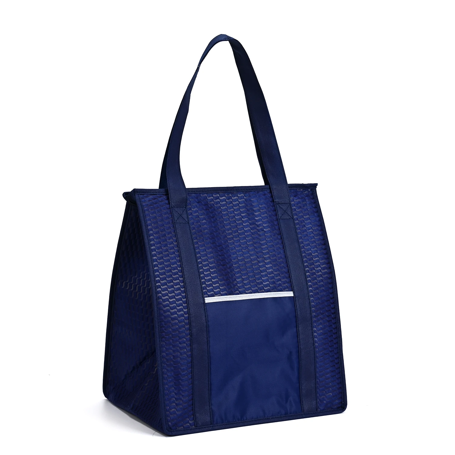 Eco-Friendly Reusable Large 2-Color Custom Sublimation Printed Shopping Bags Non-Woven Laminated with Letter Pattern Grocery Use details