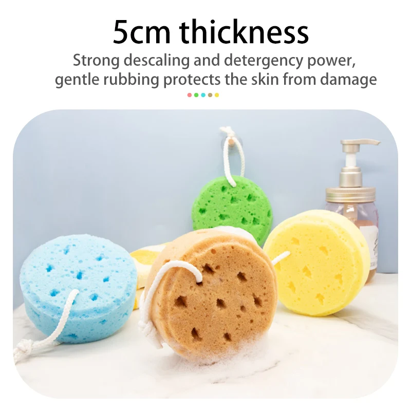 Round Shape Honeycomb Sponge Soft Exfoliating Bath Washing Sponges for Body Shower