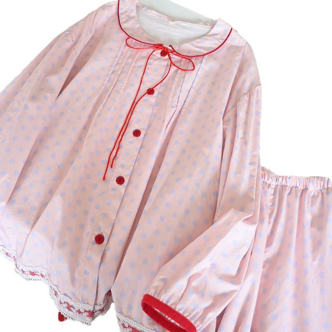 Luxury Texture Women Pure Cotton Home Wear Soft Breathable Loose Casual Indoor Relaxing Loungewear