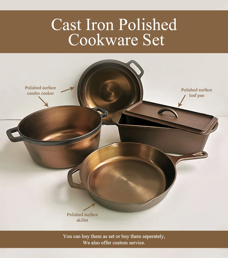 New Products Polished Smooth Cast Iron Skillet Factory China