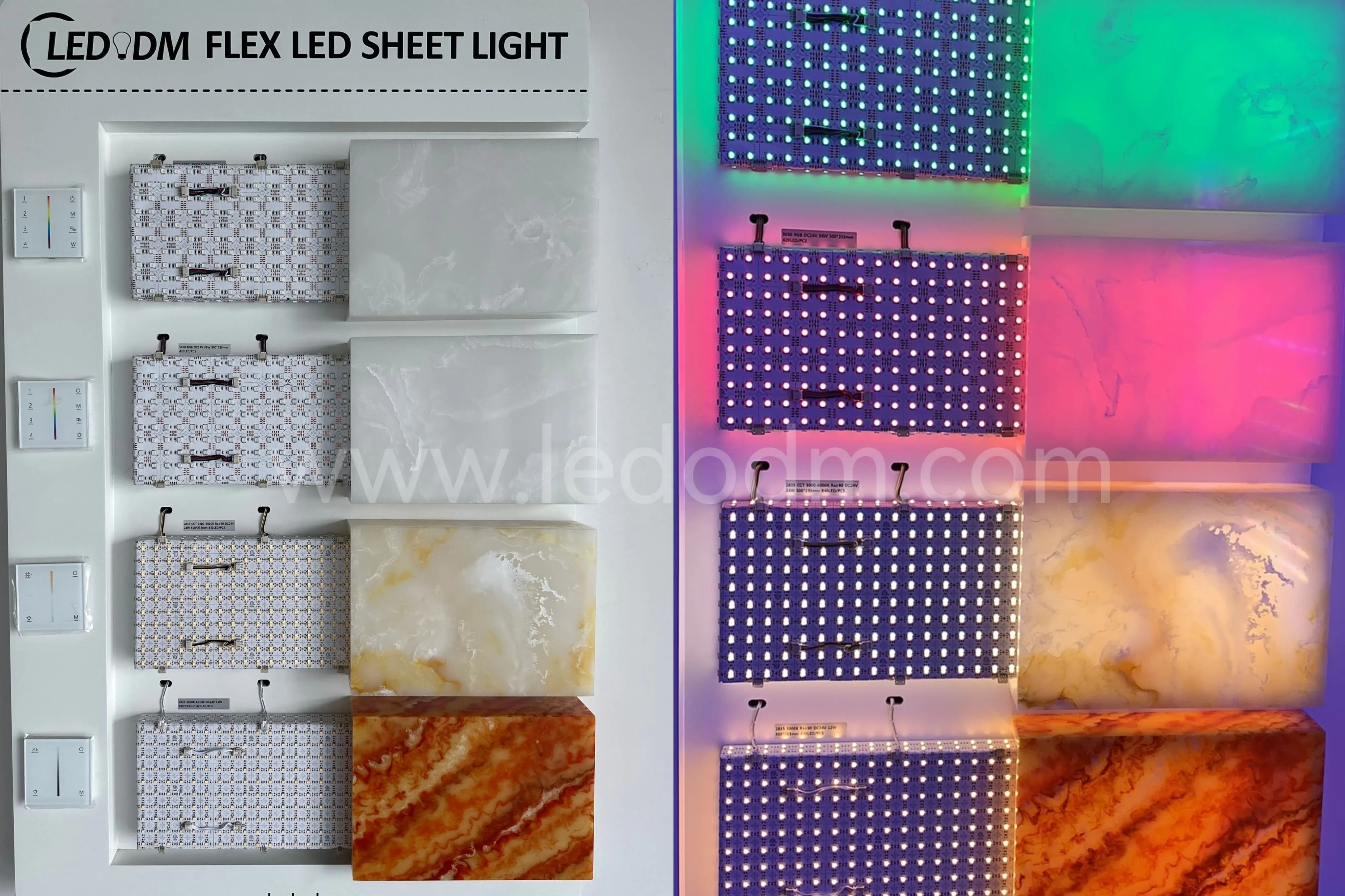 24v Flexible Led Sheet White Rgb Cct Rgb+cct Cuttable Led Tile Buy
