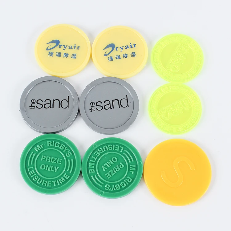 Plastic Token Big 	 Customisable Plastic Tokens Plastic White Token