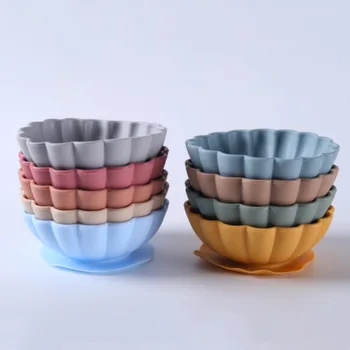Silicone Plate Children's Dining Training Utensils Conveniently Adsorbs to Tabletop Baby Fruit Plate Silicone Feeding Set