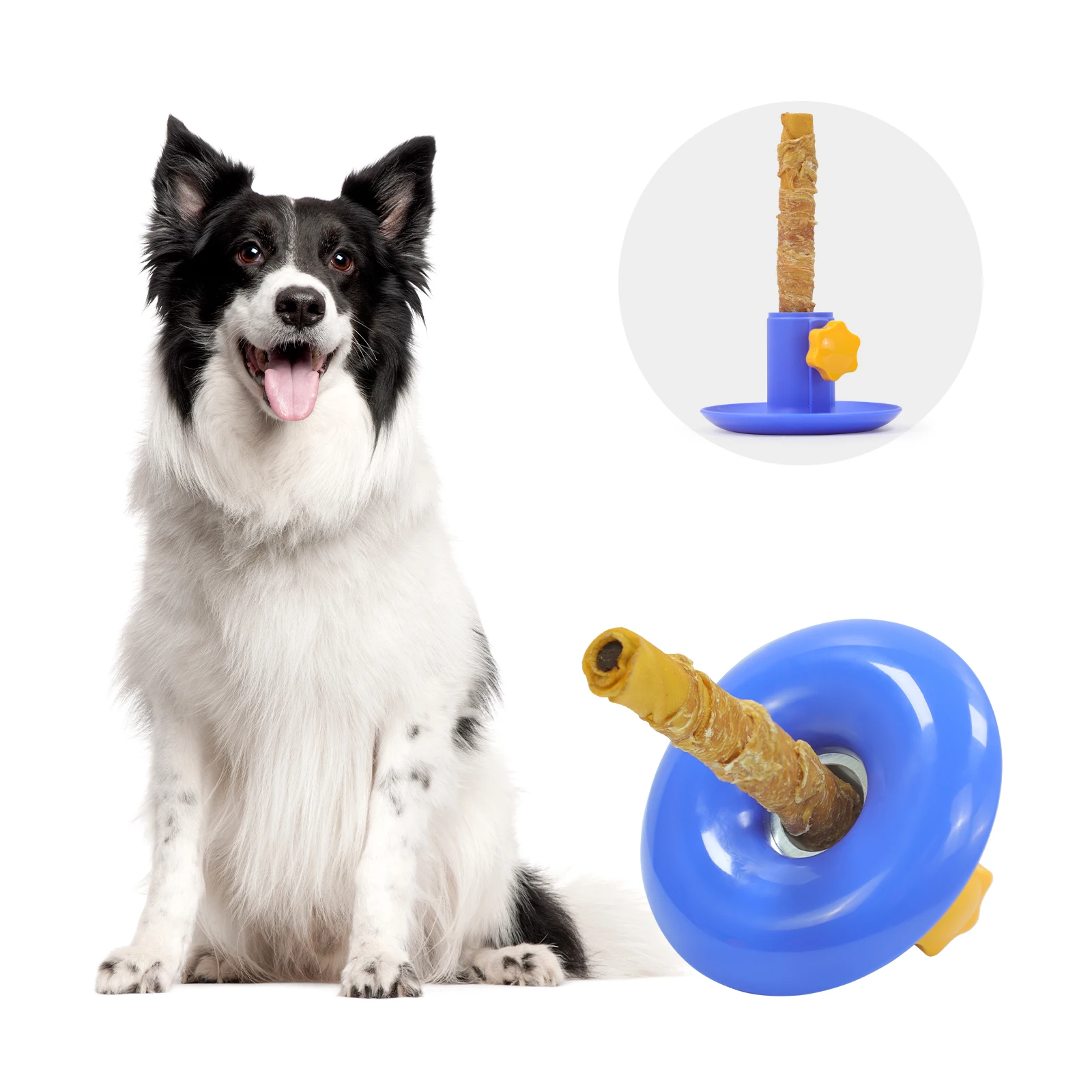 Bully Stick-Halter fr Hunde, Sicher und Stabil zur Verhinderung von  Erstickung, Hlt den Leckerbissen bis zum Letzten Biss,  Hundesicherheitsvorrichtung (Blau)