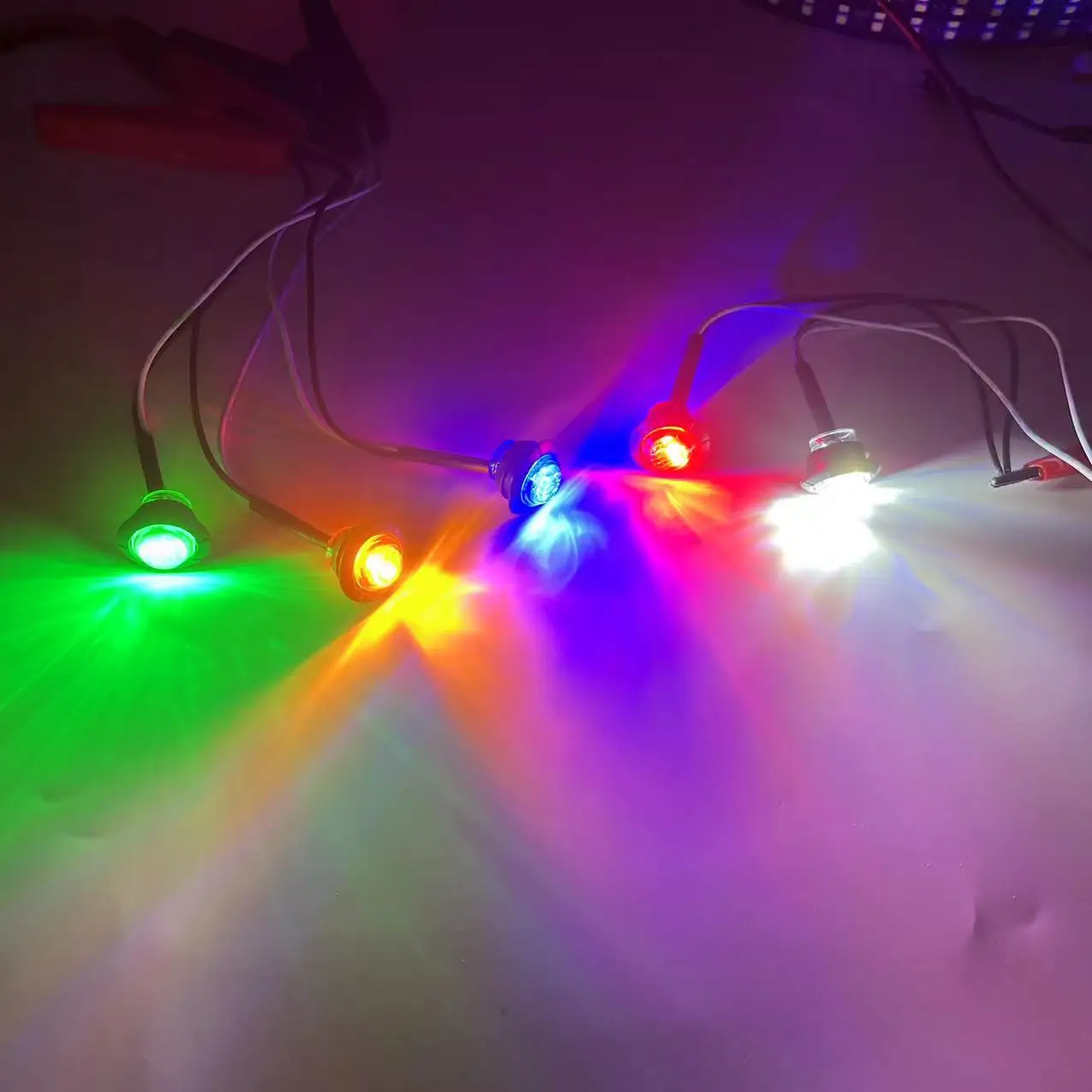 Kingshowstar Multi Color 3/4'' Drive Light 12v Round Marker Lights