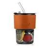 Smoke grey (single cup + lid + straw + cup sleeve)