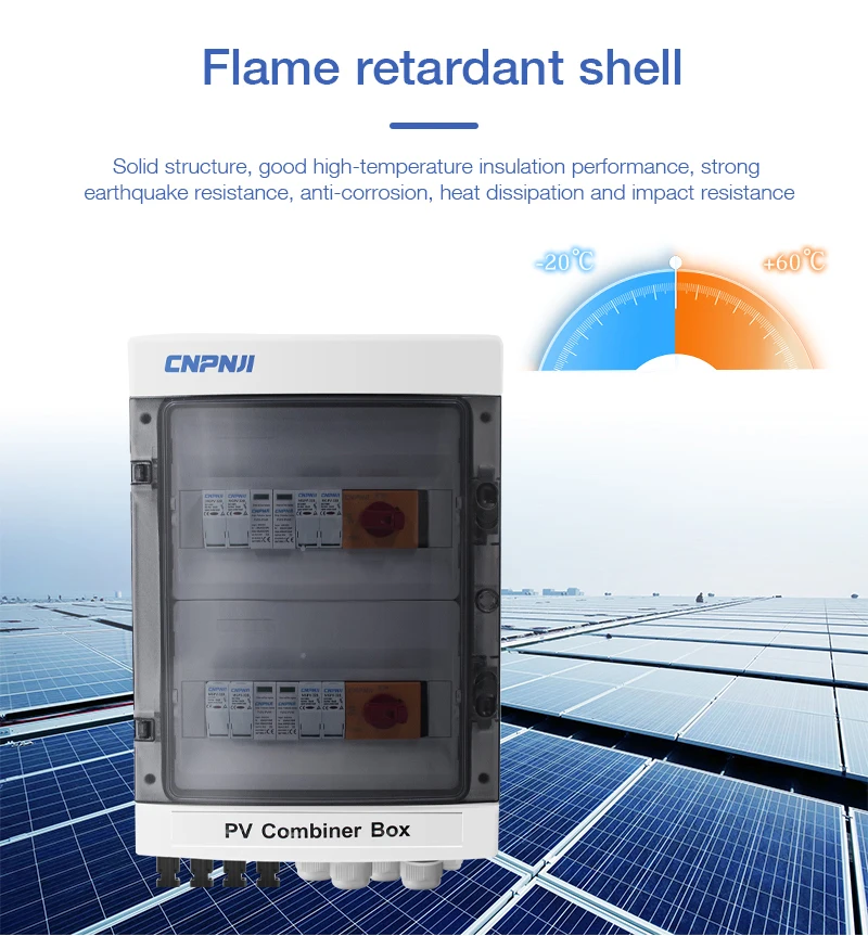 New Design 2p 500v Ip65 4 In 2 Waterproof 80a Pv Combiner Box 4 String ...