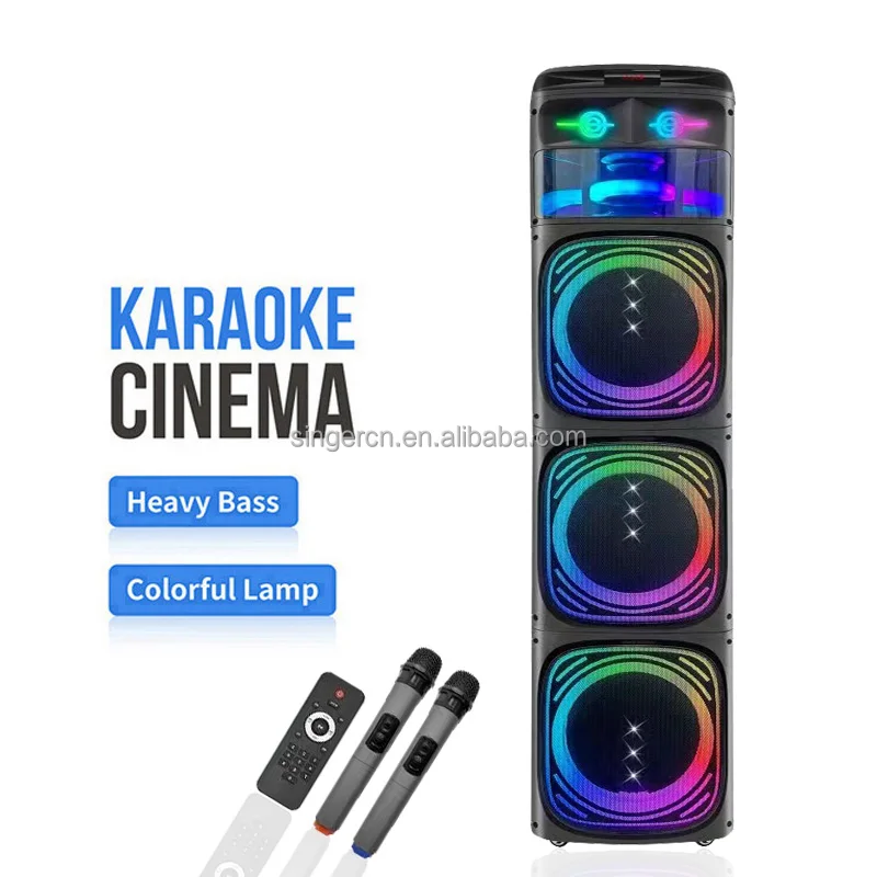 BK-1213 DR-1213 Led Light Karaoke Wireless Party Speaker Bass Outdoor  Wireless Music Radio Dj Woofer Speaker Price Set System