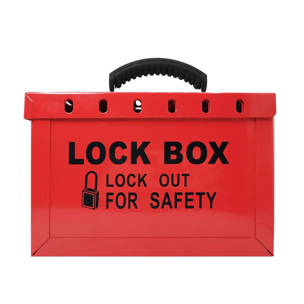 Stackable Locking Container With 12 Padlocks for Positioning Lockout Tagout Kit Lock Box for Keys Box With Combination Lock