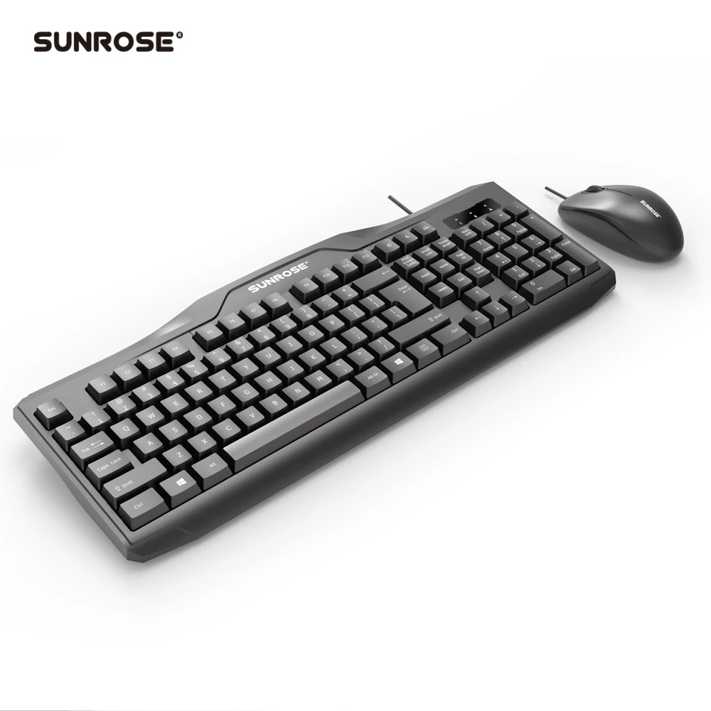 USB Проводная компьютерная клавиатура и проводная мышь с мембраной логотипом под заказ для