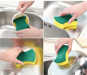 Polymer Dishwashing Multi-Color PU Sponge High Density Household Cleaning dish washing sponge