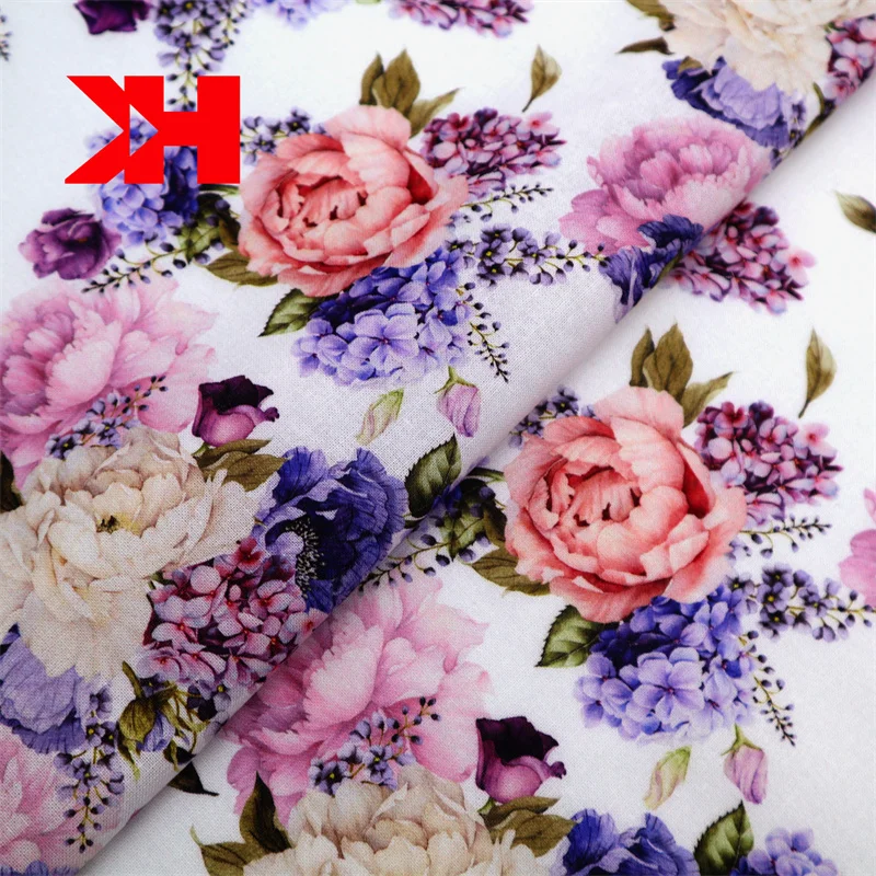 Цифровая печать на ткани от производителей органических цветочных тканей Kahn