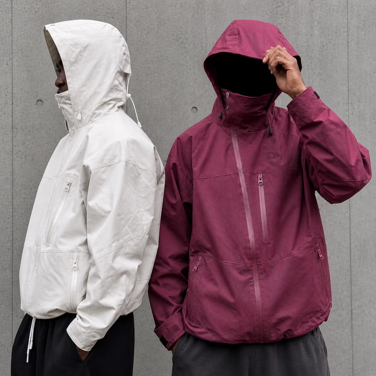 Oem Custom Zip up Outdoor Softshell Water Resistant Waterproof Windproof Hiking Ripstop Nylon Casual Mens Windbreaker gallery 8
