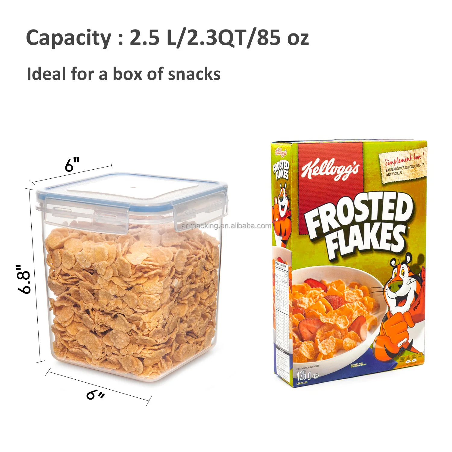 Food Containers Grain Storage Container Kitchen Large Food Storage Box Rice Bucket PP Plastic Transparent Seal Container