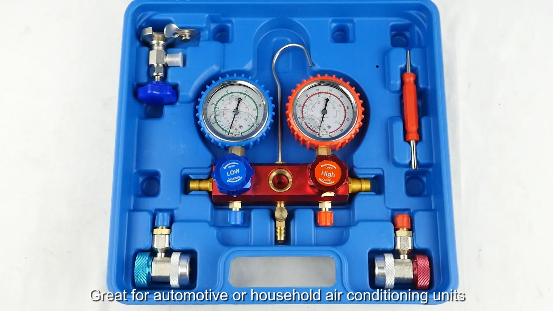 Viktec Manifold Gauge Set Diagnostic A/c Tool Kit R22 R134a R410a