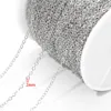 2mm wide, 0.3mm diameter circular chain, Silver