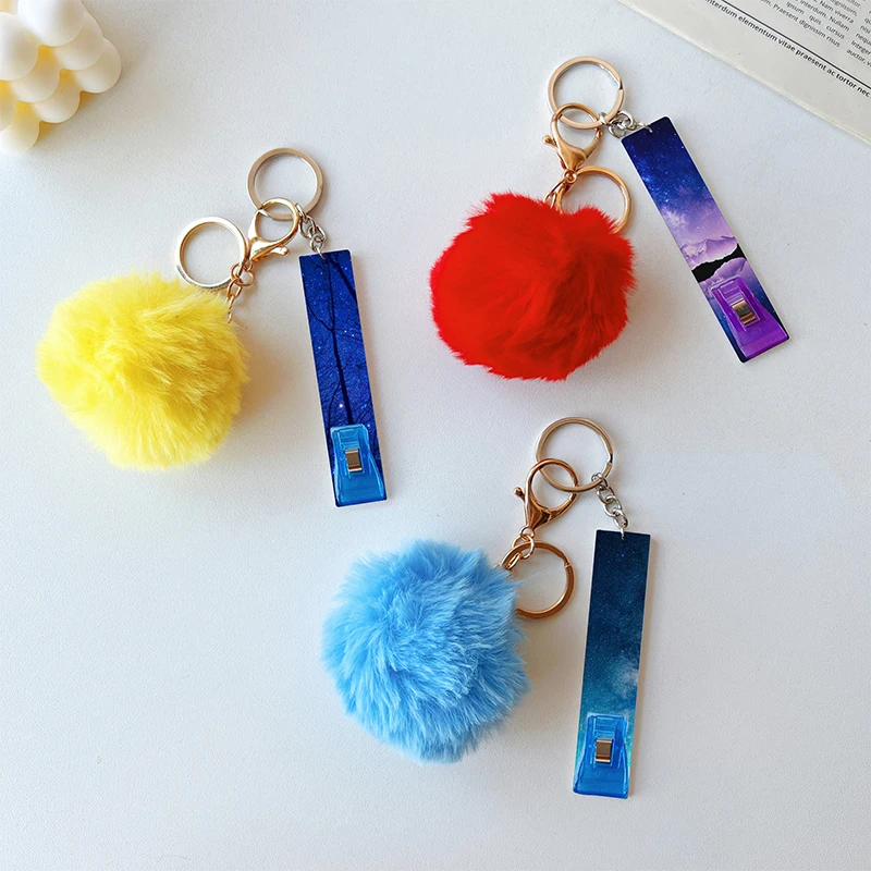 Trendy keychain credit card grabber For Long Nails