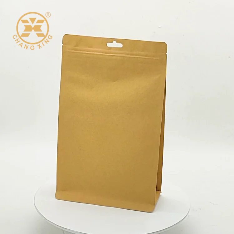 Aluminized Paper Zipper Kraft Paper Bag Flat Bottom Euro Hole Tea Powder  Bags Packing Zkittles Bags - Buy 100pcs Stock Bag Handle Hole Flat Bottom
